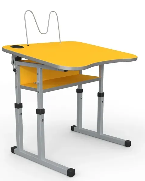 Стіл учнівський №4-7 з регулюванням куту нахилу стільниці 600х500 МФ Вересень